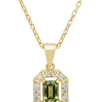 Whistledown Gemstone Pendant Necklace Peridot Gold-0