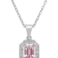 Whistledown Gemstone Pendant Necklace Morganite Silver-0
