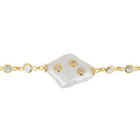 Polka Dot Baroque Pearl Bracelet Gold-2