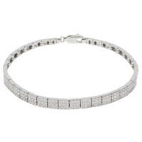 Charleston Art Deco Silver Tennis Bracelet-0