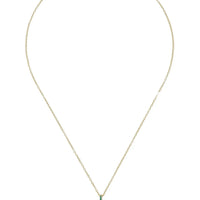 Art Deco Scallop Shell Pendant Necklace Emerald Green With Pearl Gold-2