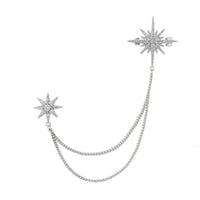 Andromeda Starburst Brooch With Pin Silver-0