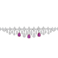 Duchess Ruby Tennis Bracelet Silver-2
