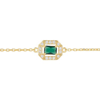 Whistledown Gemstone Bracelet Emerald Gold-2
