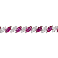Viscountess Tennis Bracelet Ruby Silver-2