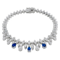 Duchess Sapphire Tennis Bracelet Silver-0