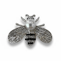 Bumble Bee Brooch Silver-2