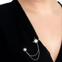 Andromeda Starburst Brooch With Pin Silver-2
