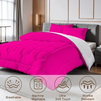 Hot Pink Queen Comforter Set