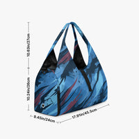 Gym Bag For Men in Blue Abstract Canvas