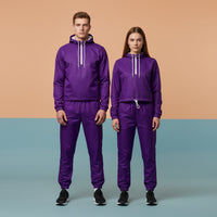 Windbreaker Purple | Women's Cropped Pullover Hooded Jacket