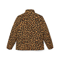 Womens Puffer Coat | Bold Leopard Print Winter Jacket