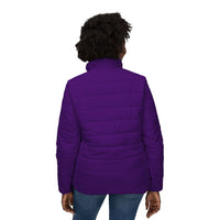Puffer Coat Purple | Plain Vibrant Purple Quilted Winter Coat