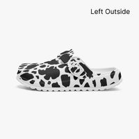 Women's Black and White Cow Print EVA Clogs