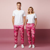 Camo Pink Pants | Unisex All-Over Print Streetwear Joggers