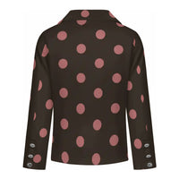Brown Polka Dot Blazer Women's Casual Jacket