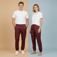 Burgundy Track Pants | Unisex All-Over Print Streetwear Joggers
