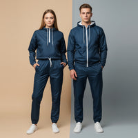 Navy Track Pants | Unisex All-Over Print Streetwear Joggers
