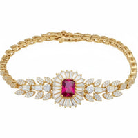 Countess Gemstone Bracelet Ruby Gold-0