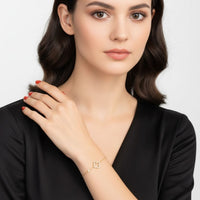 Byzantine Open Clover Bracelet Gold-4