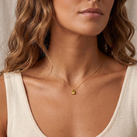 Adele Teardrop Necklace Gold Citrine-1