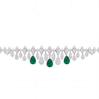 Duchess Emerald Tennis Bracelet Silver-2