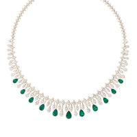 Duchess Emerald Statement Necklace Gold-2