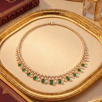 Duchess Emerald Statement Necklace Gold-4