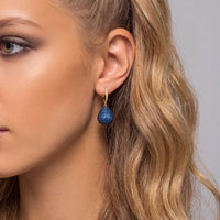 Valerie Pear Drop Gemstone Earrings Gold Sapphire Blue-3