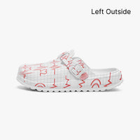 Women's Heartbeat EKG Print Nursing Clogs Professional Hospital Shoes