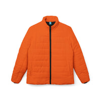 Orange Puffer Coat | Vibrant Plain Orange Padded Coat
