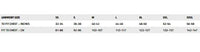 Men's Tuffstuff Stanton softshell jacket size chart with chest measurements.