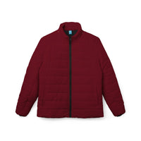 Burgundy Puffer Coat | Plain Deep Red Quilted Outerwear