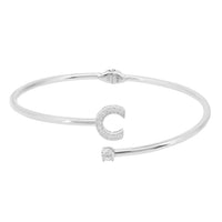 Initial Bangle Silver C-1