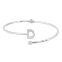Initial Bangle Silver D-1