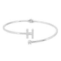 Initial Bangle Silver H-1