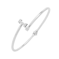 Initial Bangle Silver I-0