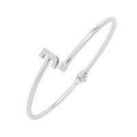 Initial Bangle Silver J-0
