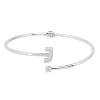 Initial Bangle Silver J-1