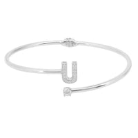 Initial Bangle Silver U-1