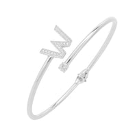 Initial Bangle Silver W-0