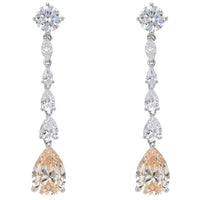 Bardot Champagne Quartz Drop Earrings Silver-0