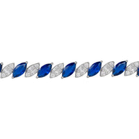Viscountess Tennis Bracelet Sapphire Silver-3