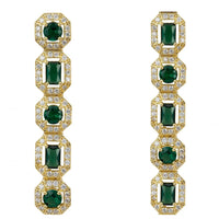 Whistledown Emerald Drop Earrings Gold-0