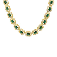 Whistledown Emerald Gemstone Necklace Gold-0
