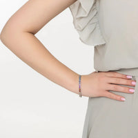 Heart Garland Tennis Bracelet Multicoloured Silver-1