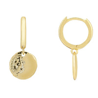 Lunar Moon Huggie Hoop Earrings Gold-2