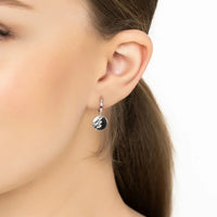 Lunar Moon Huggie Hoop Earrings Silver-1