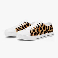 Leopard Print Trainers Womens Classic Brown Canvas Low Top Shoes