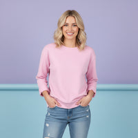 Light Pink Sweater | Aesthetic Pastel Pattern Unisex Pullover